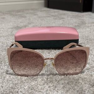 Light pink & rose gold Kate spade sunglasses